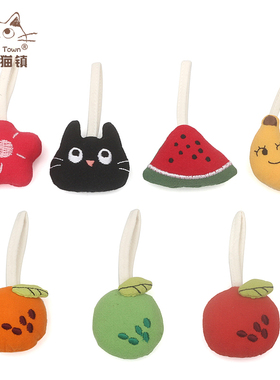 kine猫原创可爱日系水果棉布手机包包挂件钥匙扣挂饰创意礼物女