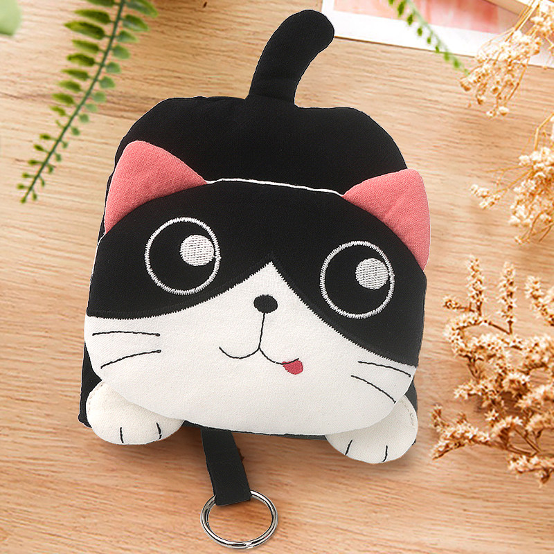 （秒杀！原126）越南进口Kine猫 手工立体小黑猫汽车钥匙小包女包