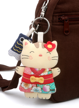 Kine猫日本和服猫可爱少女钥匙扣挂件包包挂饰创意学生生日礼物