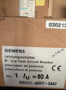 西门子断路器 3VF3111-6EN71-0AA0 全新议价