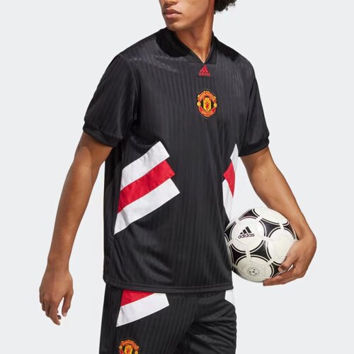 Adidas/阿迪达斯SS23曼联足球男子运动透气速干短袖T恤    HT2002