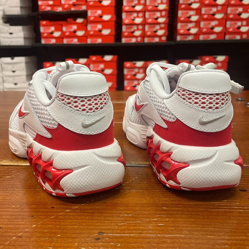 NIKE耐克女鞋新款Zoom Air 气垫缓震运动鞋网眼透气跑步鞋红色女