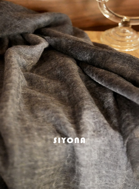 SIYONA100%羊绒围巾灰色渐变