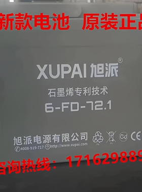 旭派蓄电池6-FD-72.1/12V67AH 电动车 道路轨道车 堆高车铅酸电瓶