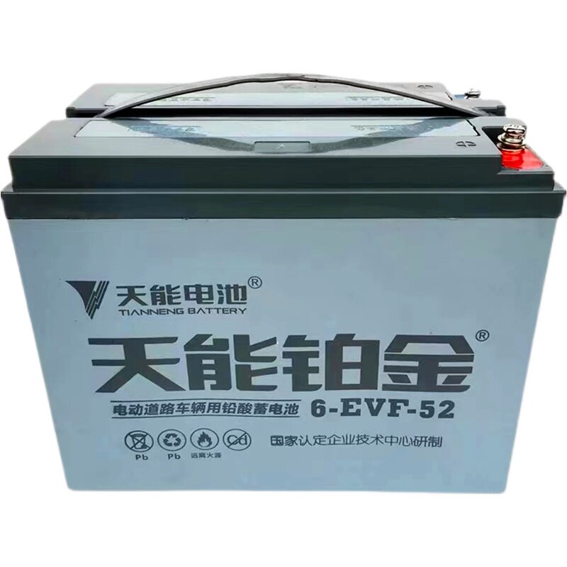 天能铂金电瓶6-EVF-52电动车电池