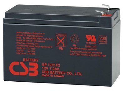 CSB蓄电池GP1272F2 CSB蓄电池12v7.2ah价格 消防应急ups电源专用