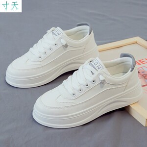 百搭ins潮百搭小白鞋2025四季新款软底休闲女鞋厚底增高防滑运动