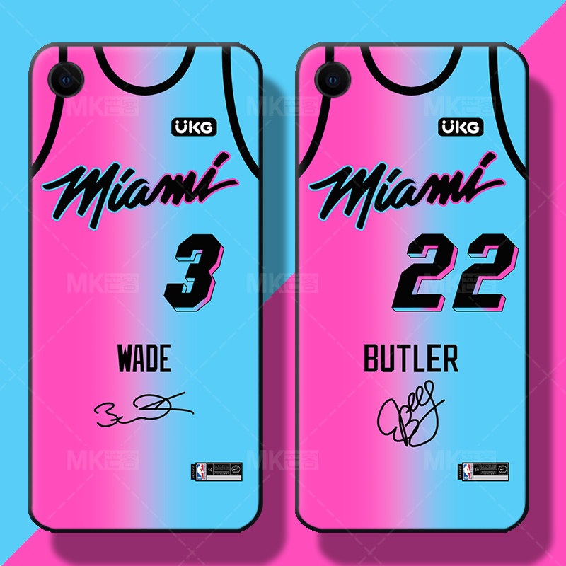 芒客 热火新球衣粉色韦德詹韦连线希罗手机壳吉米巴特勒 阿德巴约