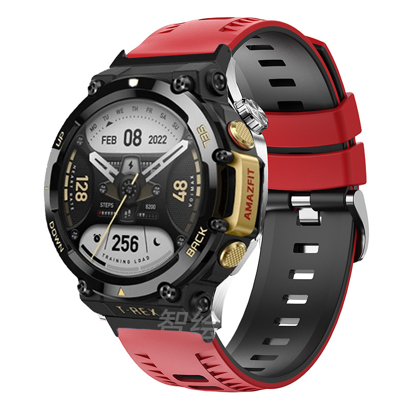 适用赛车个性轮胎纹款华米amazfit Trex3表带跃我trex2矽胶护腕霸