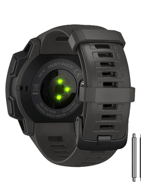 适用同款官方品质佳明表带本能2代instinct2运动矽胶表炼Garmin本