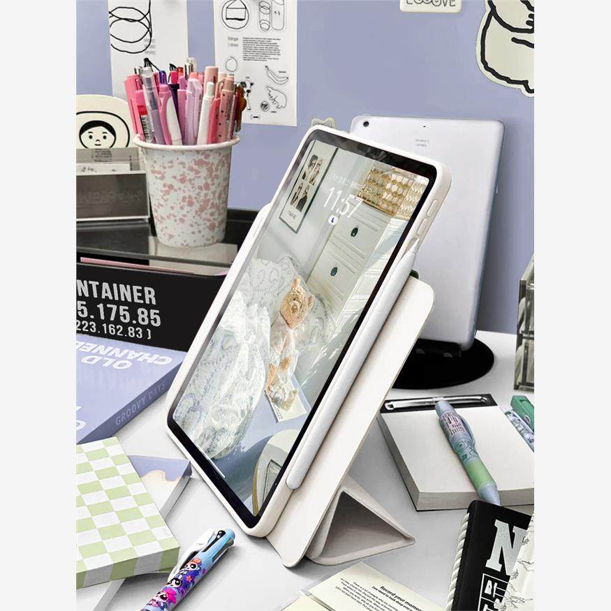 ipad保护套air5亚克力4防弯摔9磁吸pro11旋转720可拆卸12.9寸8平板保护壳10第九代五带笔槽适用苹果mini6全包