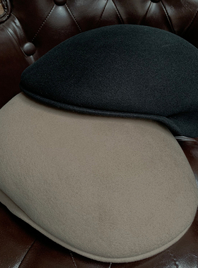 Lion~夏洛克 自留chao细羊毛呢鸭舌帽前进帽秋冬男女ascot cap