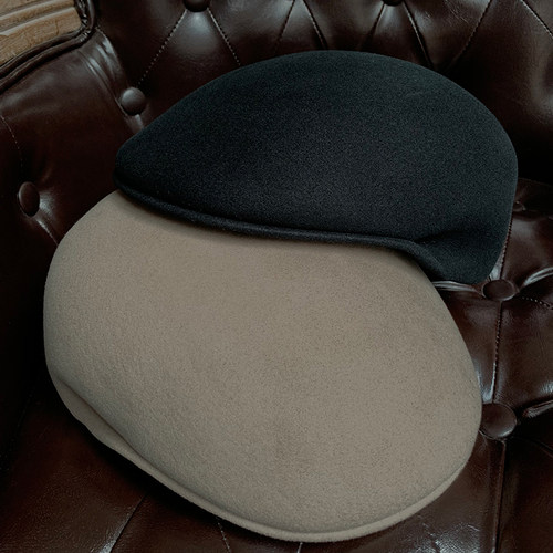 夏洛克自留chao细羊毛呢鸭舌帽