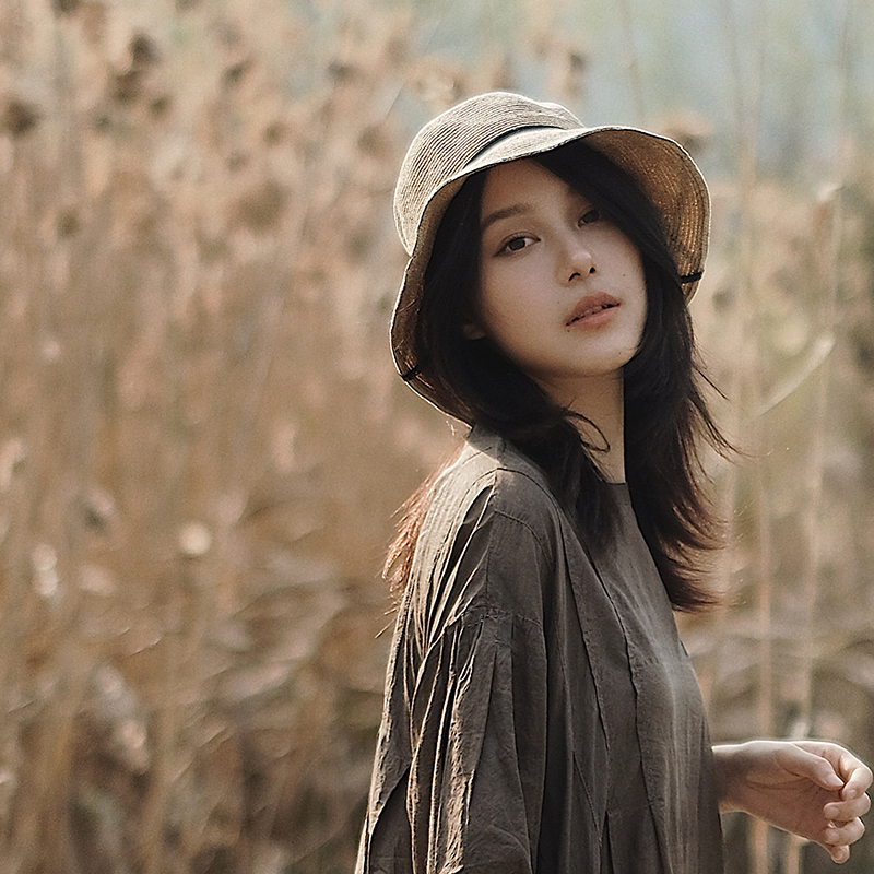 草帽做旧水洗春夏可折叠