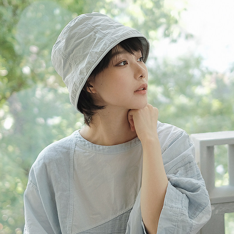 Lion~草木2代  日本进口褶皱水洗感高弹渔夫帽盆帽男女