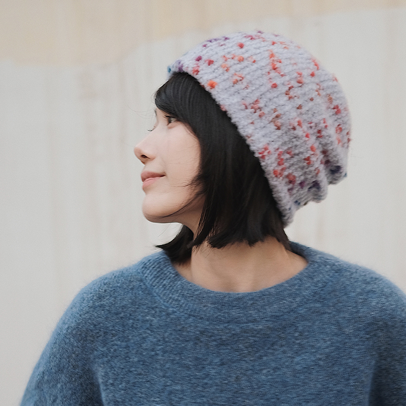 毛线帽堆堆帽瑞士进口纱线手工