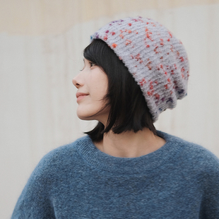 Lion 自留瑞士进口羊毛纱线手工编织毛线帽堆堆帽冷帽 轻软蓬松