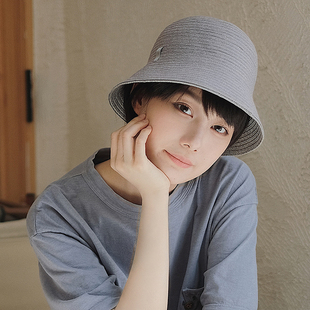 Lion ad10拼色双面戴草帽渔夫帽盆帽春夏男女 是个艺术品吧