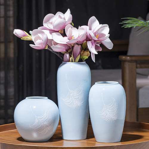 陶瓷手工绘画新中式风台面花瓶