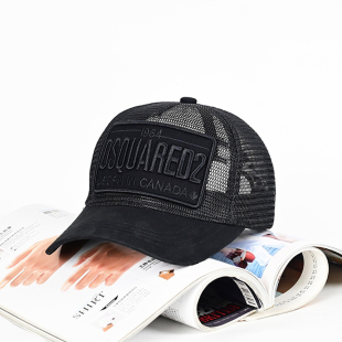 卡车司机帽棒球网帽黑色潮 欧美透气韩版 Dsquared2爆款 二次方男士