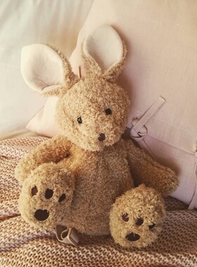 可爱小兔子儿童背包宝宝双肩包毛绒小书包女双肩包儿童幼儿园书包