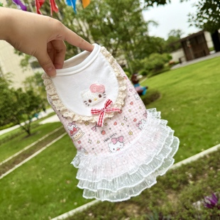 FairyDog私宠定制宠物猫狗衣服秋冬加绒保暖背心裙泰迪比熊约克夏