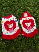 FairyDog私宠定制宠物狗衣服秋冬可加绒花边背心吊带约克夏比熊