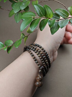 天然檀木正宗绿檀木芦葫有福项链