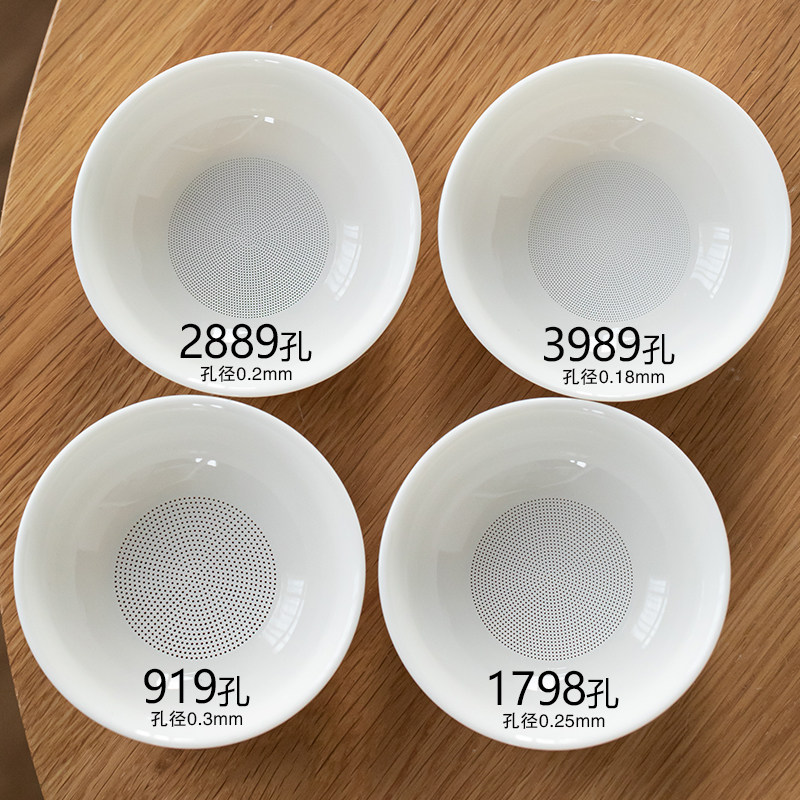 超密茶滤全瓷一体瓷孔高端茶漏器羊脂玉瓷创意功夫茶隔滤茶网茶架