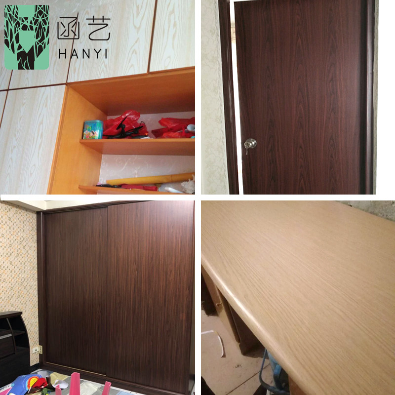 木纹贴纸自粘 仿木纹柜子门框包边贴木门翻新墙纸展柜吧台面壁纸