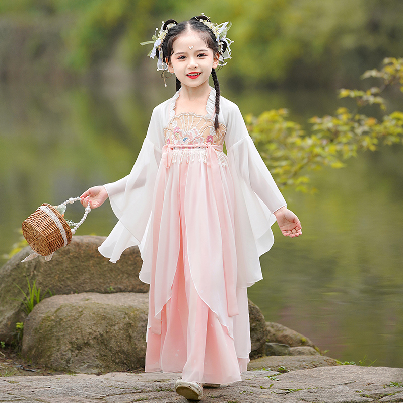 汉服女童2024春秋新款仙气古唐装