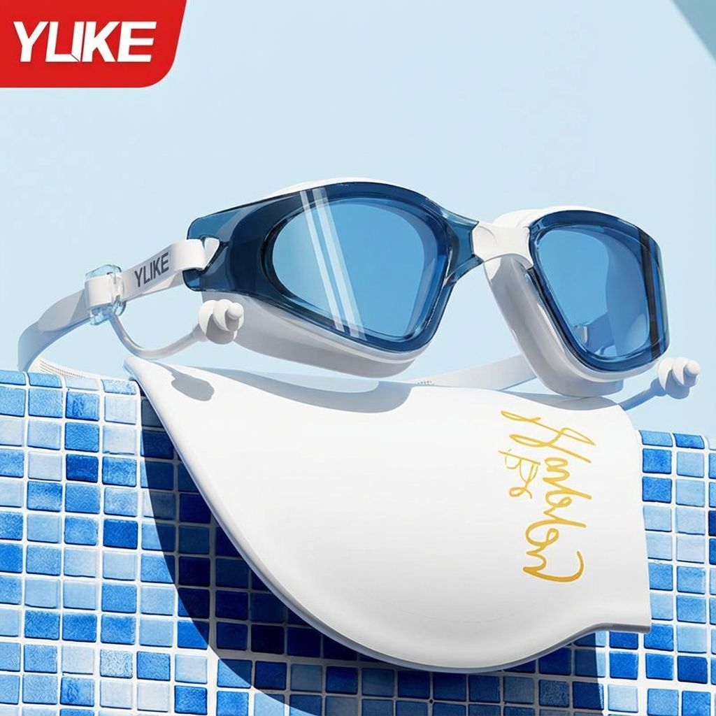 泳镜高清防雾防水大框游泳眼镜男女泳帽泳镜套装潜水游泳专用装备