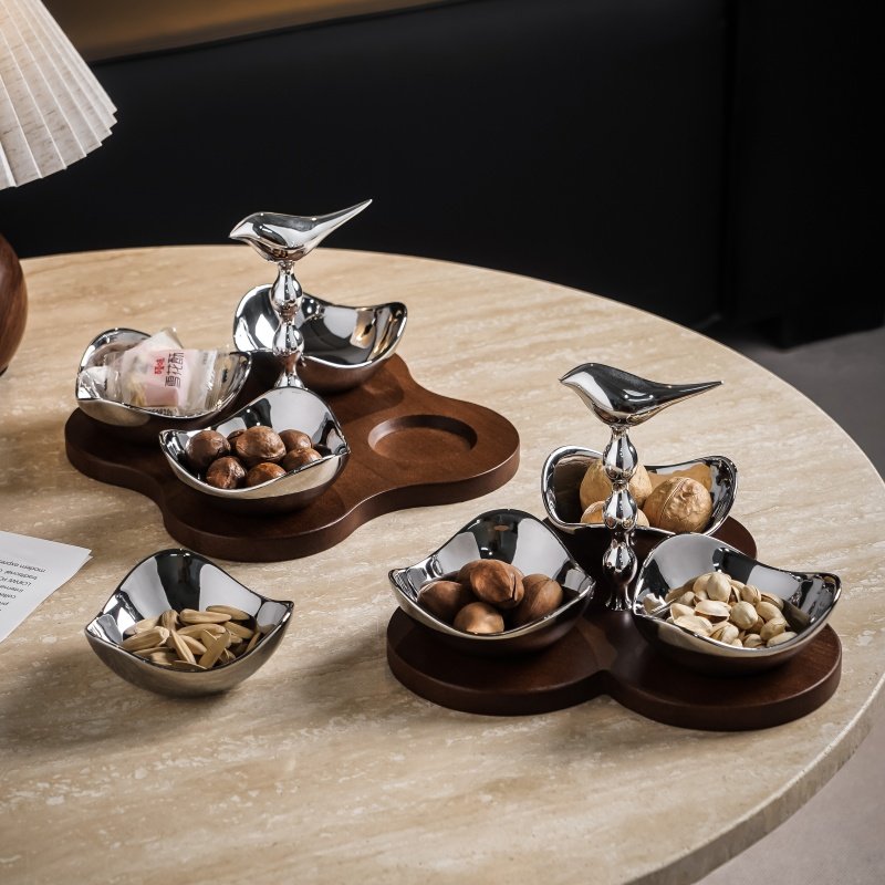 高档家用客厅干果盘过年待客精致果盘茶几零食盘桌面摆放盘糖果盘,餐饮具,果盆/果盘/果篮,淘宝优惠券,粉丝福利购,淘宝优惠卷