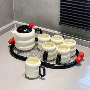 陶瓷水杯家用套装 2024新款 茶杯茶具茶壶轻奢客厅新婚乔迁生日礼物