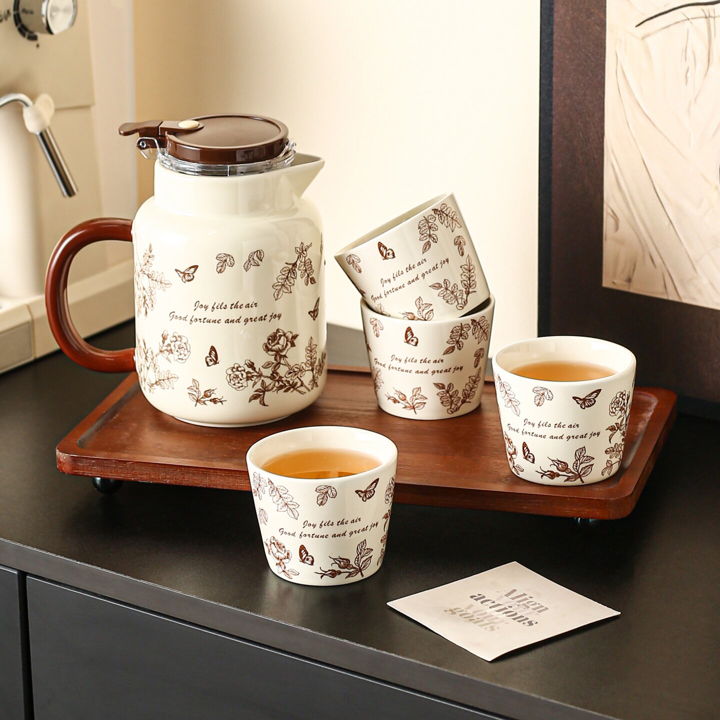 天呐！这套花卉水具套装美到犯规