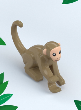 LEGO乐高积木长尾猴6343797 77864pr01 78313深米色稀有动物人仔