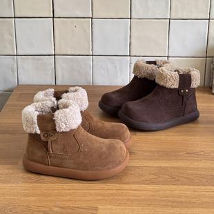 ASM 美拉德儿童毛毛棉靴冬加绒大头男女童二棉短靴2025保暖雪地靴