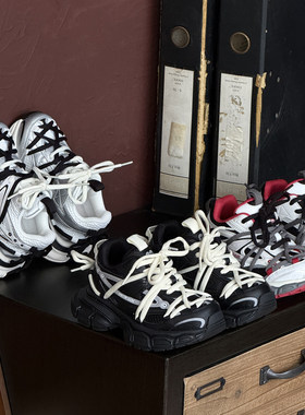 CBC 2026春季儿童老爹鞋时尚软底轻便魔术贴百搭男女童学生运动鞋