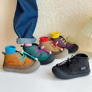 TOPSTAR 宝宝雪地靴男宝幼儿园室内鞋冬季加绒女童鞋儿童棉鞋保暖