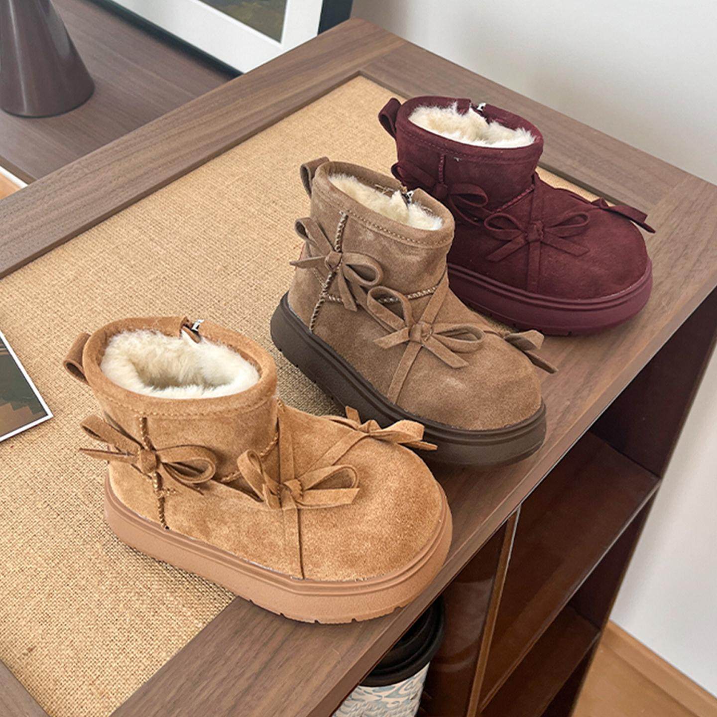 大头儿童雪地靴女童东北大棉鞋2025新款冬季加绒加厚保暖宝宝短靴,童鞋/婴儿鞋/亲子鞋,雪地靴,淘宝优惠券,粉丝福利购,淘宝优惠卷