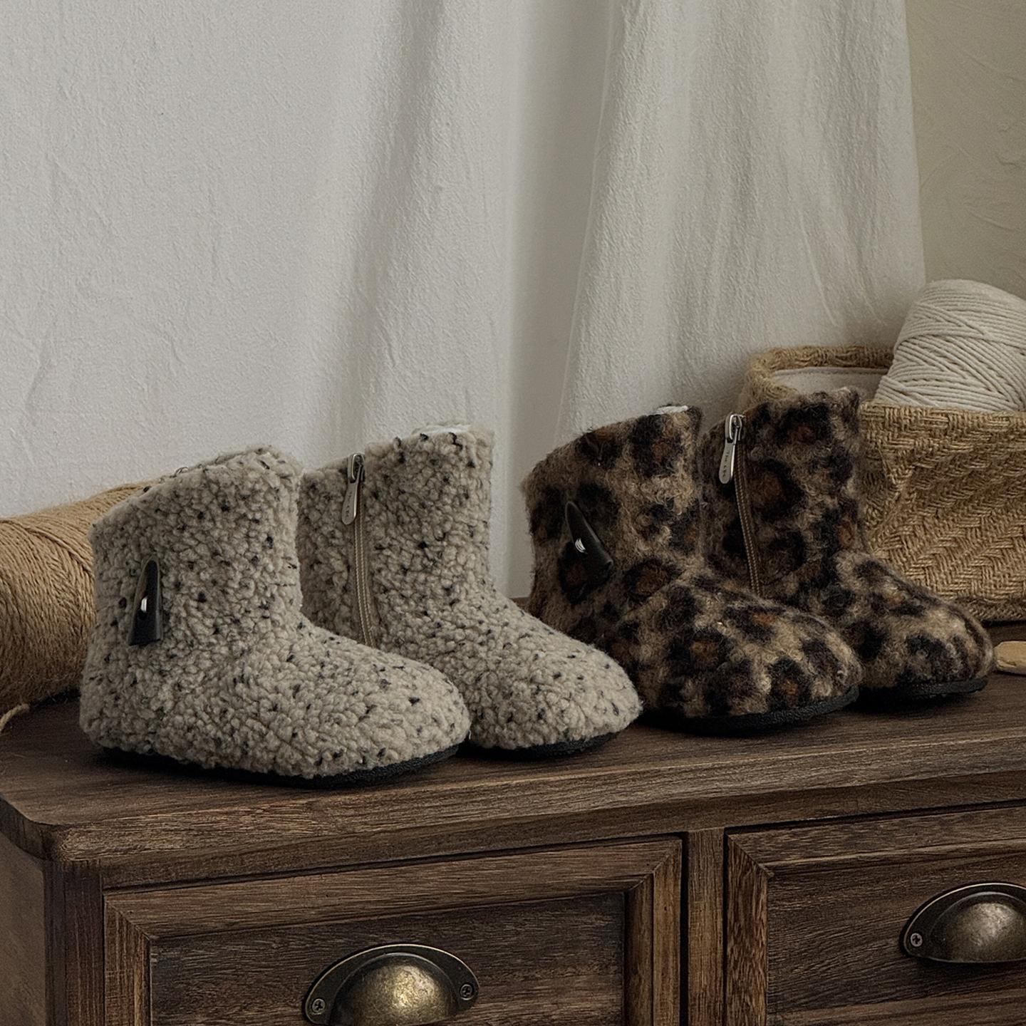 CBC儿童毛毛靴中筒加绒棉靴女童