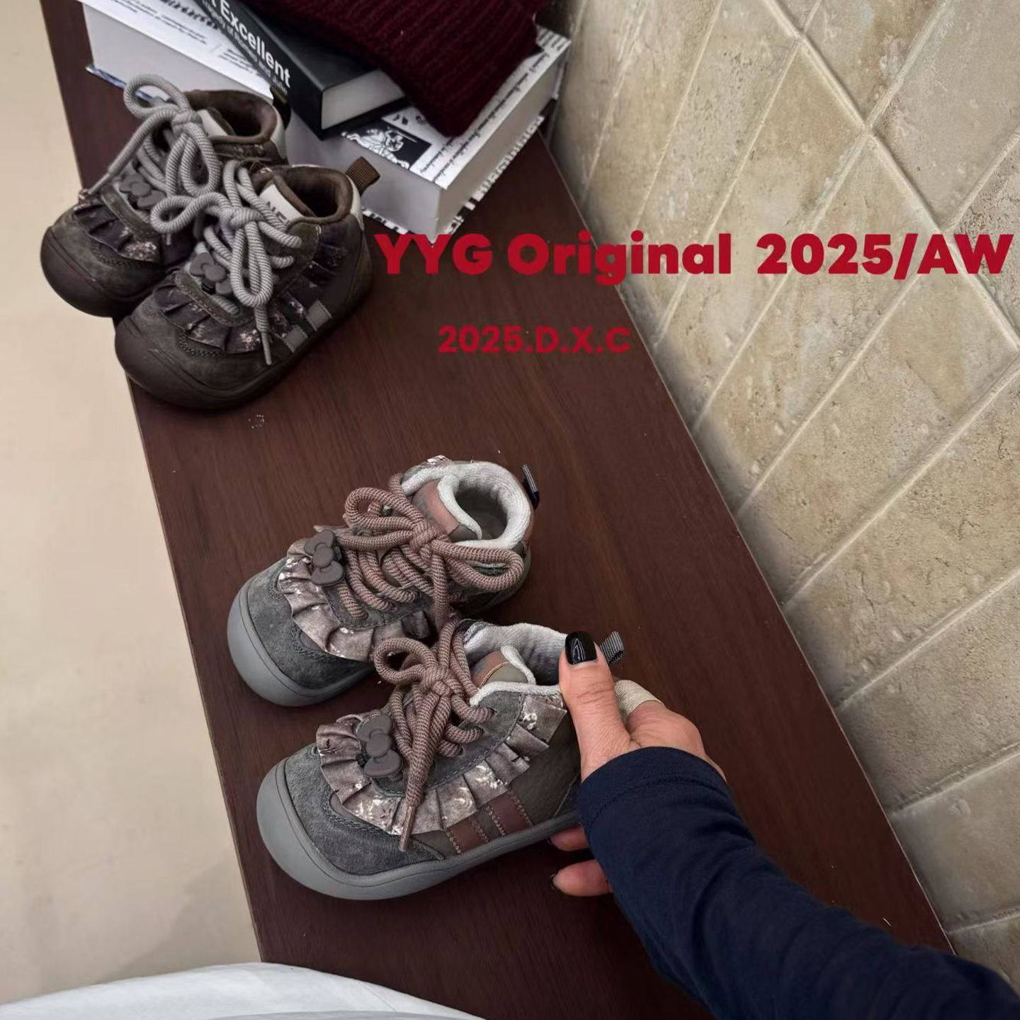 YYG韩国童鞋高帮女童二棉运动鞋