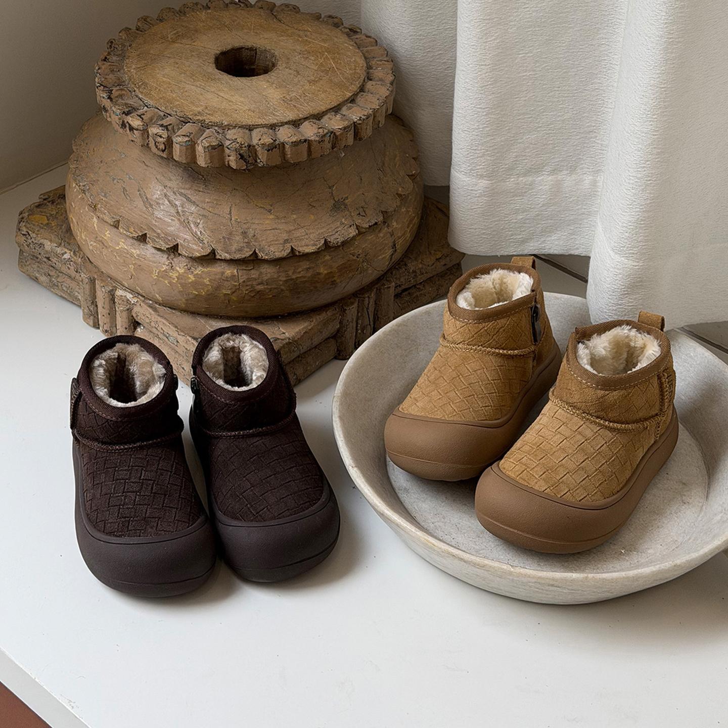 ASM包头勃肯儿童雪地靴加厚棉鞋