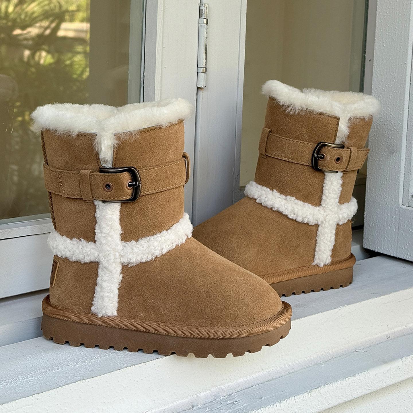 ASM儿童雪地靴女童2025冬季加厚