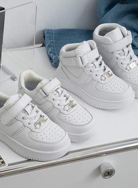 THE CBC 真皮百搭儿童小白鞋男女款板鞋秋冬学生休闲鞋高低帮运动