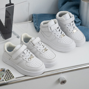 CBC 秋冬学生休闲鞋 真皮百搭儿童小白鞋 板鞋 高低帮运动 男女款 THE