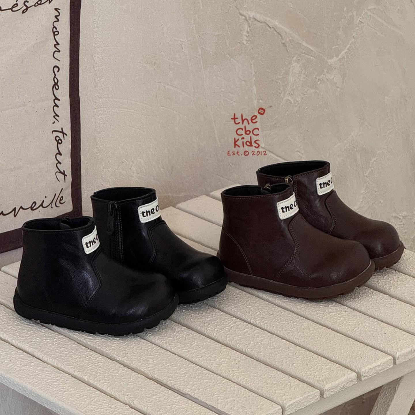 THECBC复古儿童靴子女童马丁靴