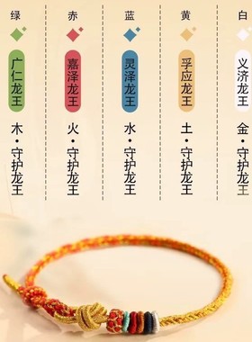 2026年龙年本命年红绳手链女生太红色手绳龙绳护身属龙男礼物手串