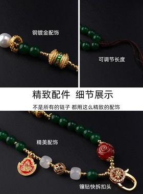2026新品泰国佛牌炼子新中式美学项炼唐卡挂绳祖母绿玉髓快拆扣毛