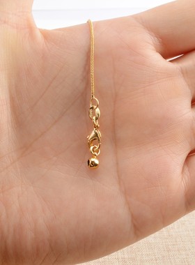 202614k包金色可串珠带针调节硅胶隔珠手链项链diy针式蛇骨链